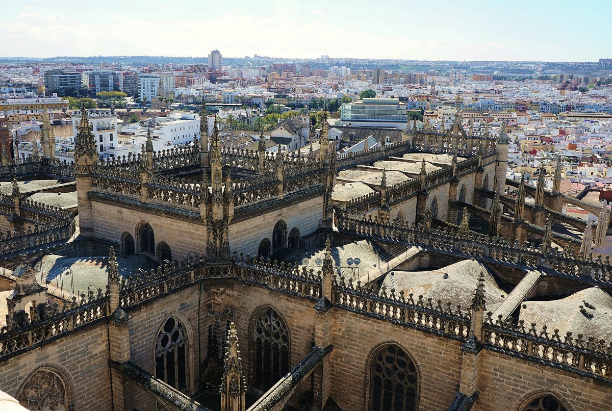Zdjęcia: Sevilla, z wieży katedry, Andaluzja, Dach katedry, HISZPANIA Zdjęcia: Sevilla, z wieży katedry, Andaluzja, Dach katedry, HISZPANIA