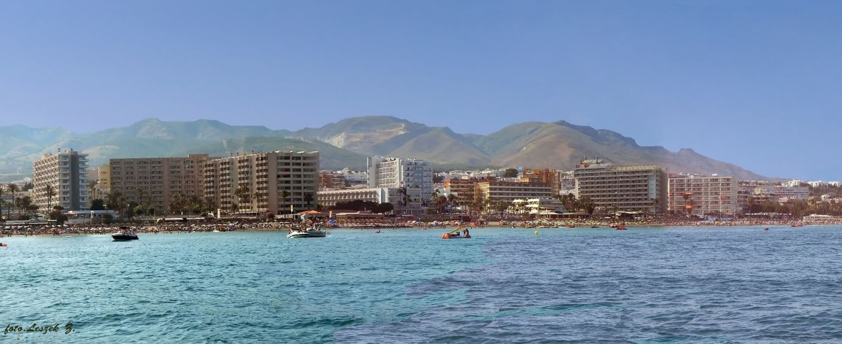 Zdjęcia: Benalmadena., Costa del Sol., Plaża na granicy Benalmadena a Torremolinos., HISZPANIA Zdjęcia: Benalmadena., Costa del Sol., Plaża na granicy Benalmadena a Torremolinos., HISZPANIA