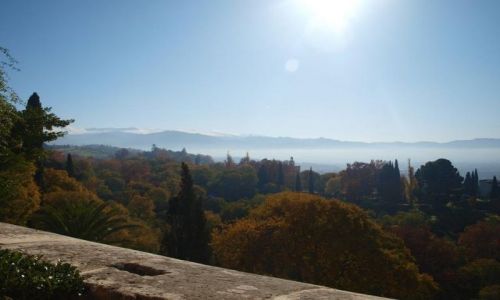 Zdjecie HISZPANIA / grenada / twierdza alhambra / widok na gory sierra nevada