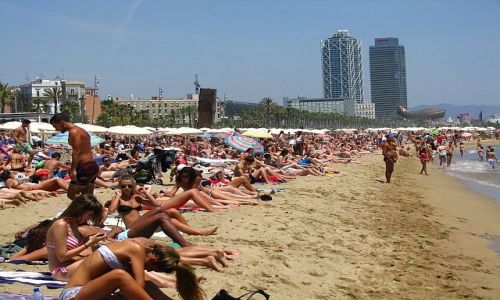 Zdjecie HISZPANIA / Katalonia / Barcelona / plaa w Barcelonie