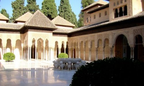 Zdjecie HISZPANIA / Andaluzja / Al-Hamra / Paac Nasrydw - Dziedziniec Lww