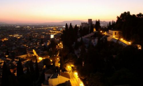Zdjecie HISZPANIA / Andaluzja / Al-Hamra / Zachd nad Granad