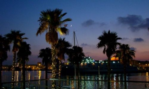 Zdjecie HISZPANIA / Andaluzja / Malaga / Port o zmierzchu