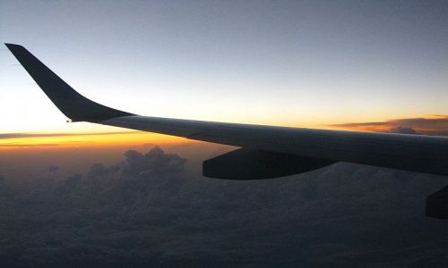 Zdjęcie HISZPANIA / Europa / 11 km nad poziomem morza / zachód słońca