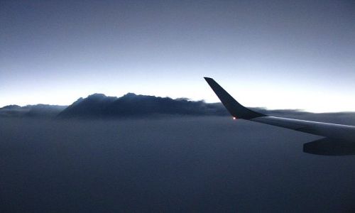 Zdjęcie HISZPANIA / Europa / 11 km nad poziomem morza / zachód słońca