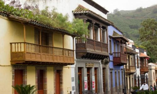 Zdjecie HISZPANIA / Gran Canaria / Teror / Drewniane balkony w Terorze