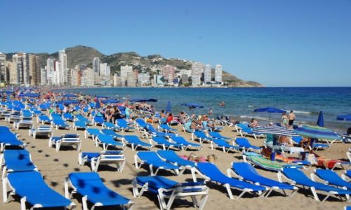 Zdjcie HISZPANIA / Alicante / Benidorm / Niebiesko