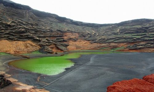 Zdjecie HISZPANIA / Lanzarote / El Golfo / green lake