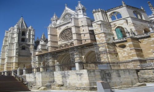 Zdjęcie HISZPANIA / Galicja / miasto Leon  Katedra / Pielgrzymka do Santiago de Compostela