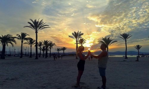 Zdjecie HISZPANIA / Mallorca / El Arenal Beach / Przy zachodzie s�o�ca