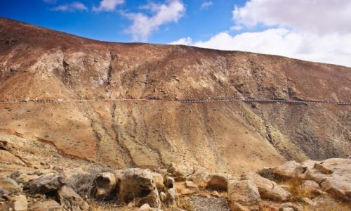 Zdjecie HISZPANIA / Fuerteventura / La Olica / Fuerteventura. Droga z La Oliva do La Pared