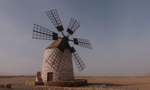 Zdjecie HISZPANIA / Fuerteventura / la Alcogida / Wiatrak kanaryjski