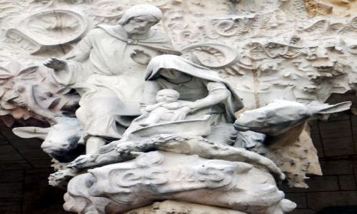 Zdjcie HISZPANIA / Katalonia / Barcelona, Sagrada Familia, detale / W Betlejem