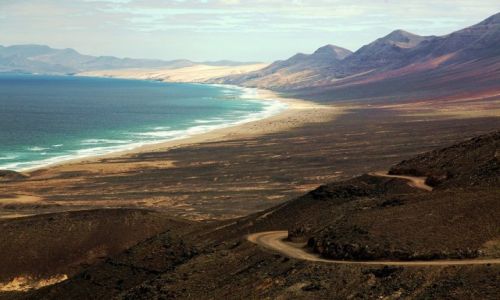 Zdjecie HISZPANIA / Fuerteventura/Wyspy Kanaryjskie / Pwysep Jandia / Droga na Cofete