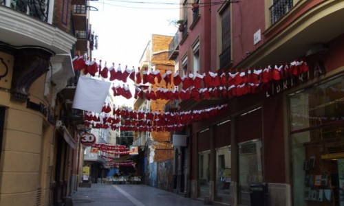 Zdjecie HISZPANIA / Andaluzja / Malaga / Uliczne witeczne dekoracje