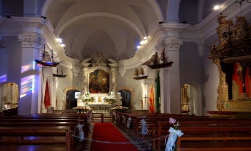 Zdjecie HISZPANIA / Katalonia / Lloret de Mar -Platja de Santa Cristina / Kaplica w. Christiny