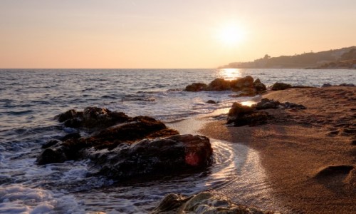 Zdjcie HISZPANIA / Katalonia / Calella / Zimowy zachd soca na Costa Brava