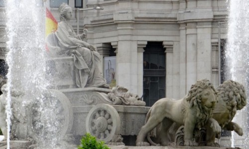 Zdjecie HISZPANIA / Madryt / Madryt / Fontanna na Plaza de Cibeles