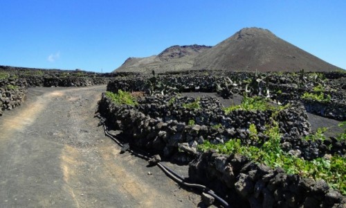 HISZPANIA / Wyspy Kanaryjskie / Lanzarote / Droga do La Corona.