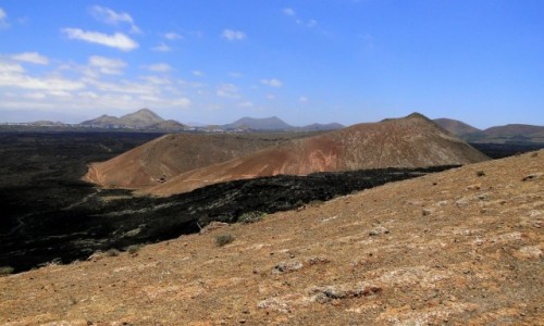 HISZPANIA / Wyspy Kanaryjskie / Lanzarote / Widok z Caldera Blanca.