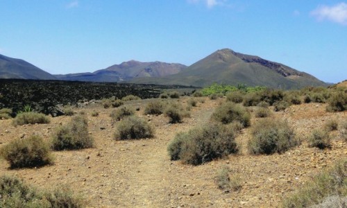 HISZPANIA / Wyspy Kanaryjskie / Lanzarote / Widok spod stp Caldera Blanca.