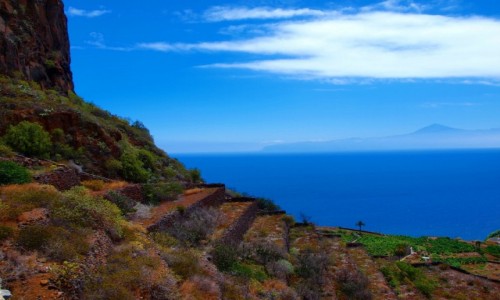 Zdjcie HISZPANIA / Wyspy Kanaryjskie / La Gomera / widok na Teneryf z La Gomery
