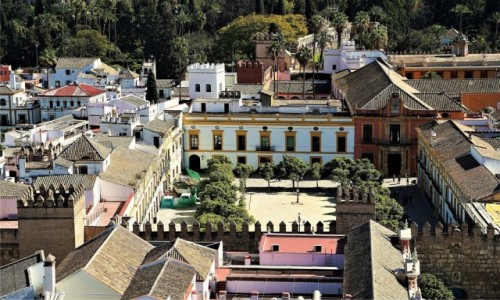 Zdjcie HISZPANIA / Andaluzja / Sevilla, z wiey katedry / Alcazar