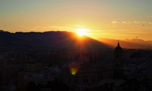 Zdjecie HISZPANIA / - / Malaga / Malaga - zachód Słońca
