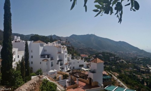 Zdjęcie HISZPANIA / Andaluzja. / Mijas. / Mijas Pueblo - widok z Ogrodów na Murach (Jardin de las Murallas).