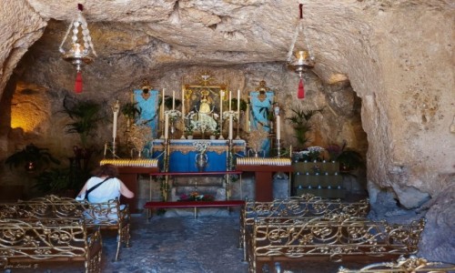 Zdjecie HISZPANIA / Andaluzja. / Mijas, / Pustelnia-Sanktuarium Virgen de la Peña - wntrze.