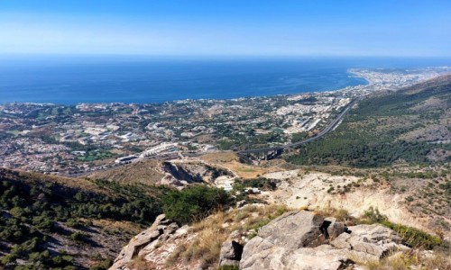 Zdj�cie HISZPANIA / Andaluzja. / Szczyt Calamarro. / Costa del Sol ze szczytu Calamorro.