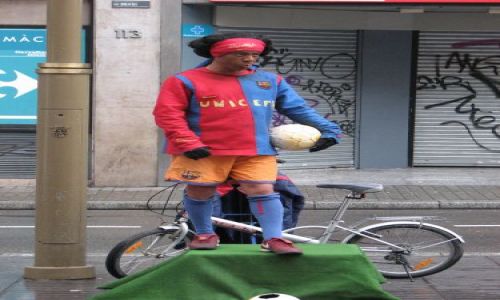 Zdjecie HISZPANIA / BARCELONA / La Rambla  / RONALDINIO
