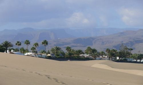 Zdjecie HISZPANIA / Wyspy Kanaryjskie / Gran Canaria / Wydmy Maspalomas - widok na i gry