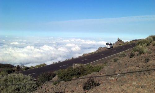 HISZPANIA / La Palma / taburiente / Widok z 2400 m .n.p.m caldera de Taburiente