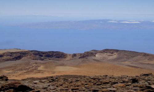 Zdjecie HISZPANIA / Wyspy Kanaryjskie / Teneryfa - Wulkan Teide  / Panorama z Wulkanu Teide na Gomere
