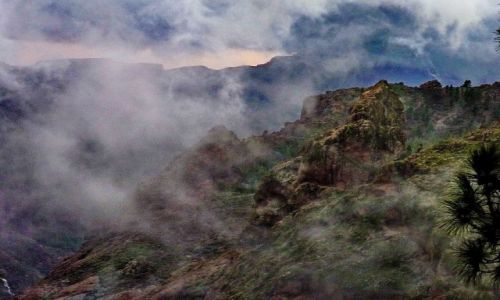 Zdjcie HISZPANIA / Gran Canaria / Roque Nublo / Szlak grski we mgle