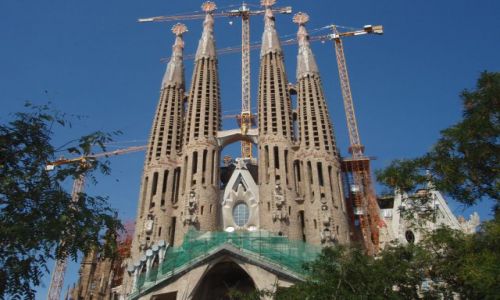 Zdjecie HISZPANIA / - / Barcelona / Sagrada Familia w trakcie budowy...
