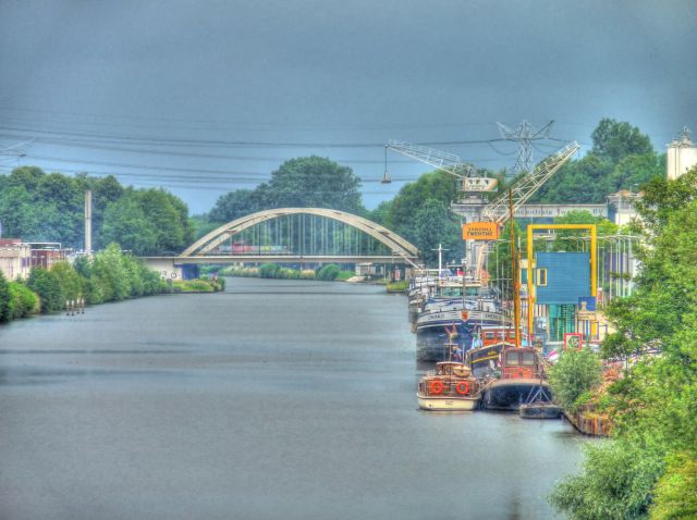 Zdjęcia: Hengelo, Overijssel, Most na kanale, HOLANDIA Zdjęcia: Hengelo, Overijssel, Most na kanale, HOLANDIA