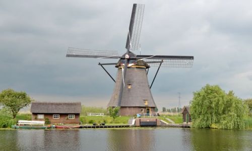 Zdjcie HOLANDIA / zuid holland / Kinderdijk / Mieszkanie w wiatraku