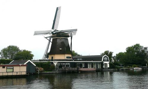 Zdjęcie HOLANDIA / prowincja Utrecht / przy kanale Utrecht - Amsterdam / Holenderskie wiatraki 1
