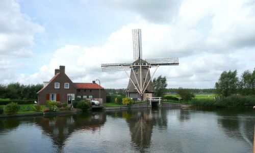 Zdjęcie HOLANDIA / prowincja Utrecht / przy kanale Utrecht - Amsterdam / Holenderskie wiatraki 2