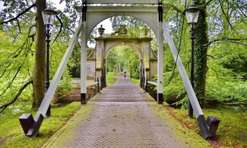 Zdjęcie HOLANDIA / Drenthe / Nienoord / Zielony portal