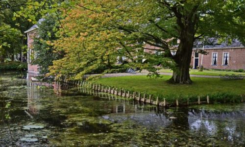 Zdjęcie HOLANDIA / Drenthe  / Roden / Fosa i dworek