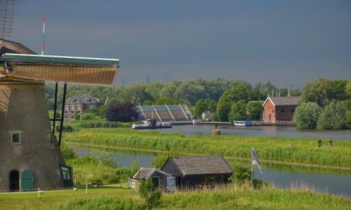 Zdjcie HOLANDIA / Zuid Holland / Kinderdijk / Widok na myn i okolic
