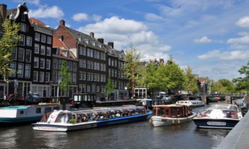 Zdjecie HOLANDIA / - / Amsterdam / Uliczki i kanay Amsterdamu