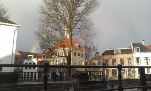 Zdjecie HOLANDIA / Zuid Holland / Schiedam / dzie styczniowy nad Schie