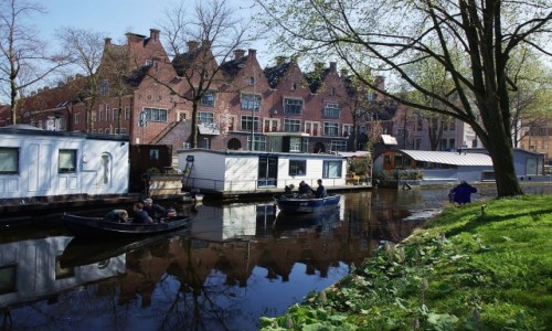 Zdjcie HOLANDIA / Groningen / Stare Miasto / Nad kanaem