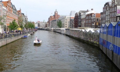 Zdjęcie HOLANDIA / Noord Holland / Pływający targ kwiatowy w Amsterdamie / Pływający  targ kwiatów w Amsterdamie