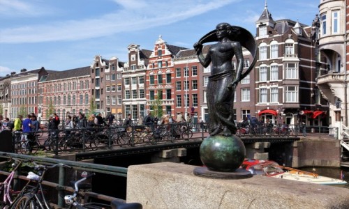 Zdjcie HOLANDIA / Amsterdam / Rzeka Amstel  / Pani Fortuna