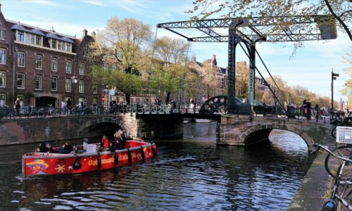 Zdjcie HOLANDIA / Amsterdam / Rzeka Amstel  / Most